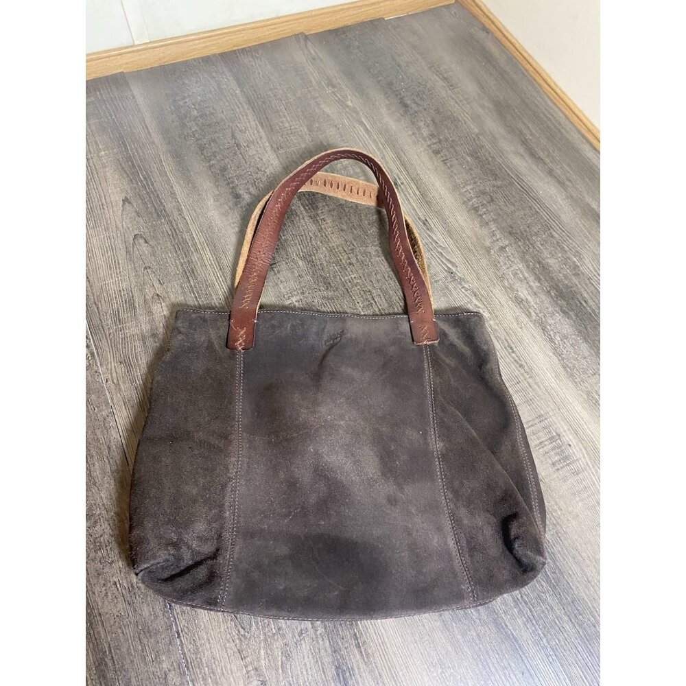 Timberland Handbag Suede Leather Tote Purse Shoulder Bag Women Read